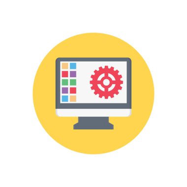 ekran vektörü düz renk simgesini izle