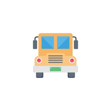 bus vektörü düz renk simgesi