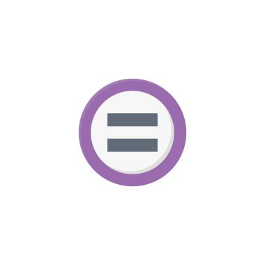 eşit vektör düz renk simgesi