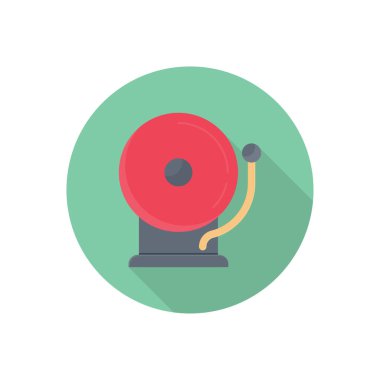 Alarm vektörü düz renk simgesi