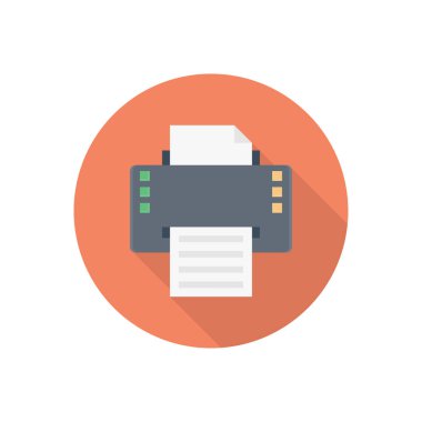 yazıcı vektörü düz renk simgesi