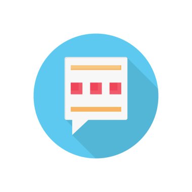 ileti vektörü düz renk simgesi