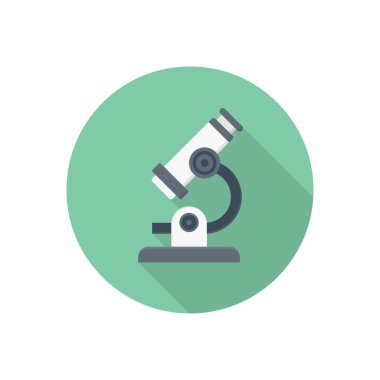 mikroskop vektörü düz renk simgesi