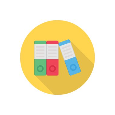 dosya vektörü düz renk simgesi