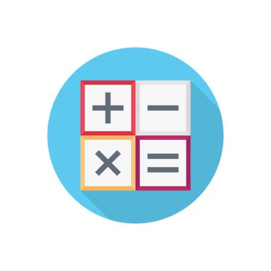 hesaplama vektörü düz renk simgesi