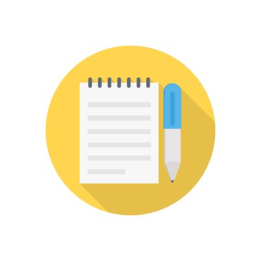 notepad vektör düz renk simgesi