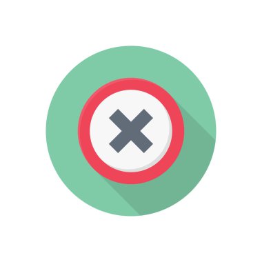 vektör düz renk simgesini çarp