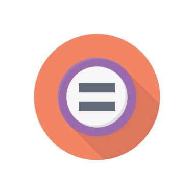 eşit vektör düz renk simgesi