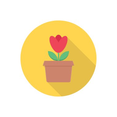 bitki vektörü düz renk simgesi