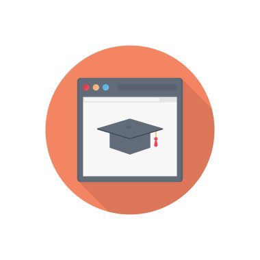 derece vektör düz renk simgesi