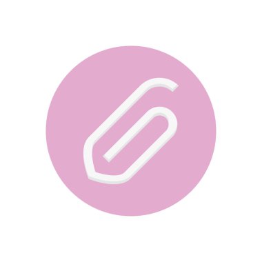 Clip vektör düz renk simgesi