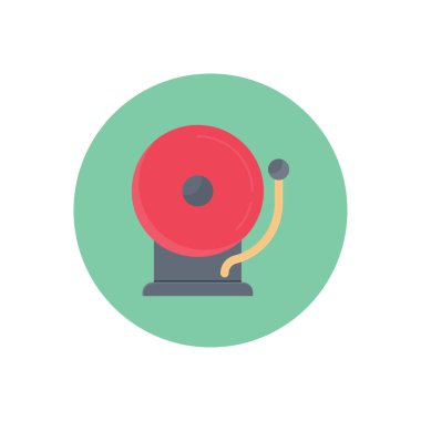 Alarm vektörü düz renk simgesi