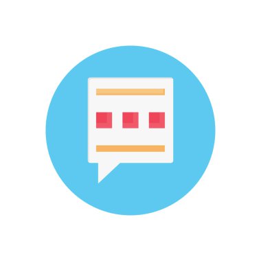 ileti vektörü düz renk simgesi