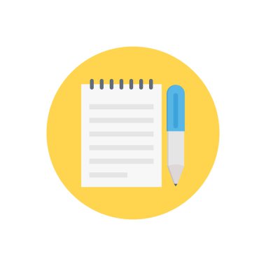 notepad vektör düz renk simgesi