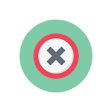 vektör düz renk simgesini çarp