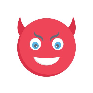 şeytani vektör düz renk simgesi