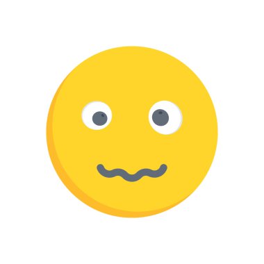 şaşkın vektör düz renk simgesi