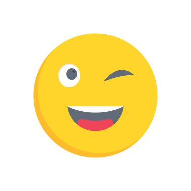 Mutlu duygu vektörü düz renk simgesi