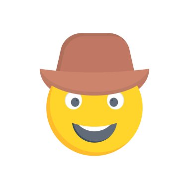 emoji vektörü düz renk simgesi