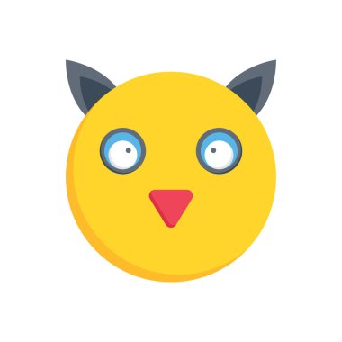 emoji vektörü düz renk simgesi