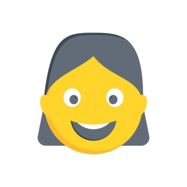 kadın vektör düz renk simgesi