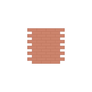 duvar vektörü düz renk simgesi