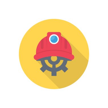 kask vektörü düz renk simgesi