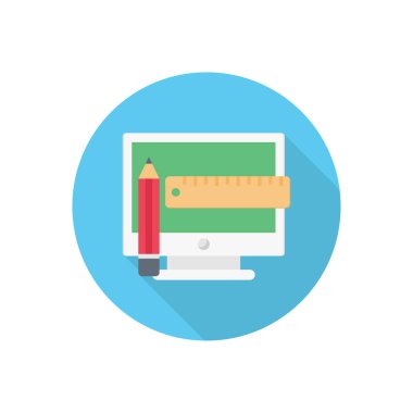 vektör düz renk simgesini ölç