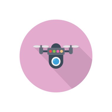 Drone vektör düz renk simgesi