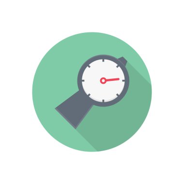 metre vektörü düz renk simgesi