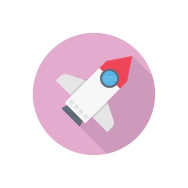 roket vektörü düz renk simgesi