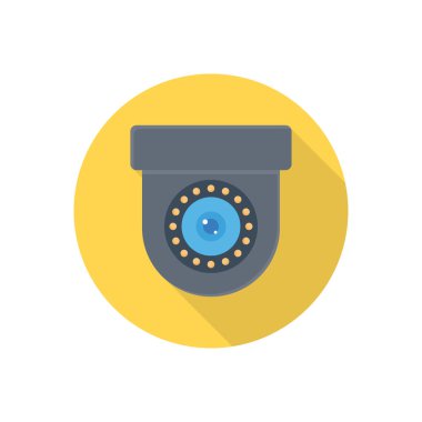 CCTV vektör düz renk simgesi