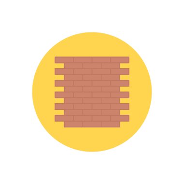 duvar vektörü düz renk simgesi