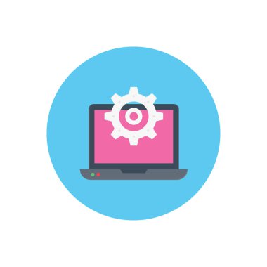 cogwheel vektör düz renk simgesi