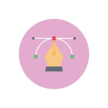 dizayn vektörü düz renk simgesi