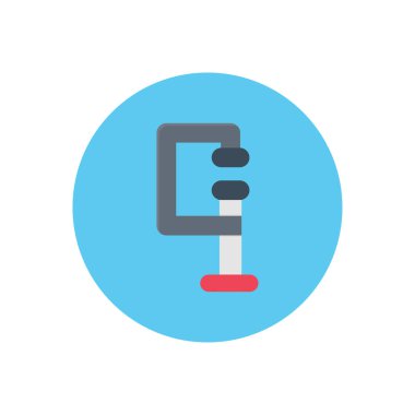 klemp vektör düz renk simgesi