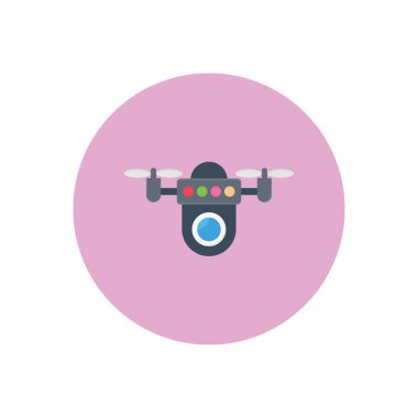 Drone vektör düz renk simgesi