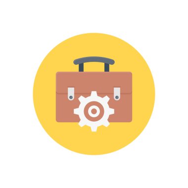 torba vektörü düz renk simgesi