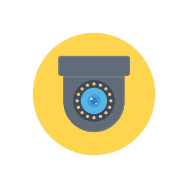 CCTV vektör düz renk simgesi