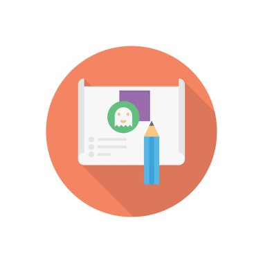 tasarım kağıt vektörü düz renk simgesi