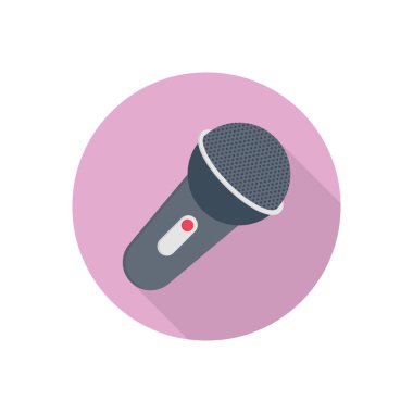 mic vektör düz renk simgesi