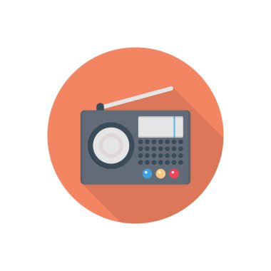 radyo vektörü düz renk simgesi