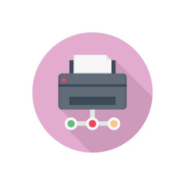 yazıcı vektörü düz renk simgesi