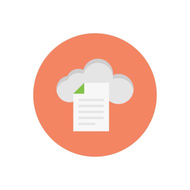 dosya vektörü düz renk simgesi