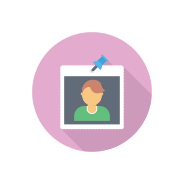 fotoğraf vektörü düz renk simgesi