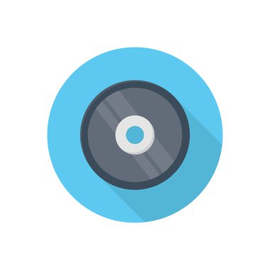 CD vektörü düz renk simgesi