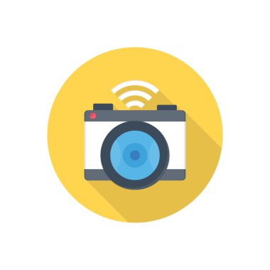 fotoğraf vektörü düz renk simgesi