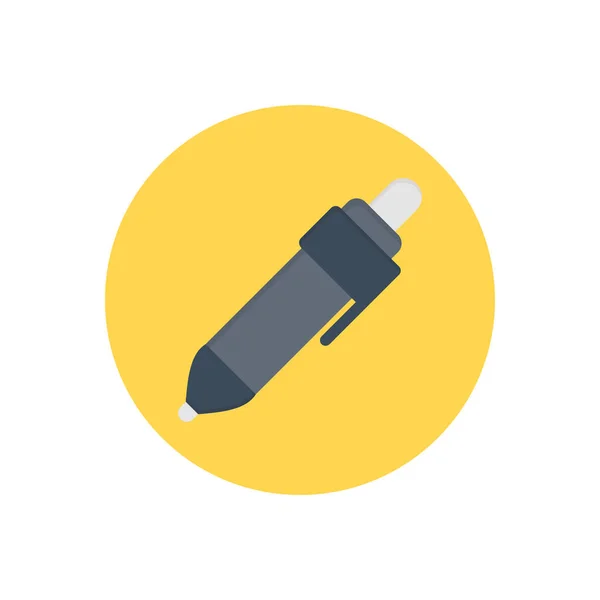 Pen Vector Vlakke Kleur Pictogram — Stockvector