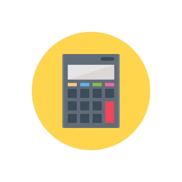 Calculator Vector Flat Color Icon — Stock Vector