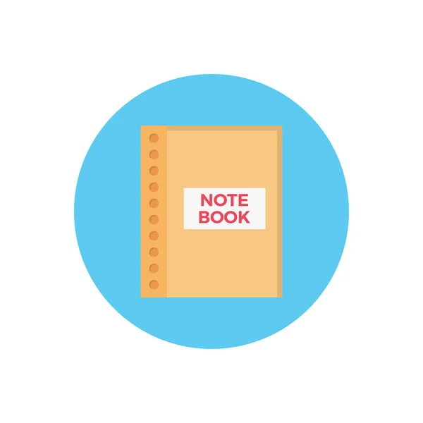 Notebook Vector Flat Color Icon — Stock Vector